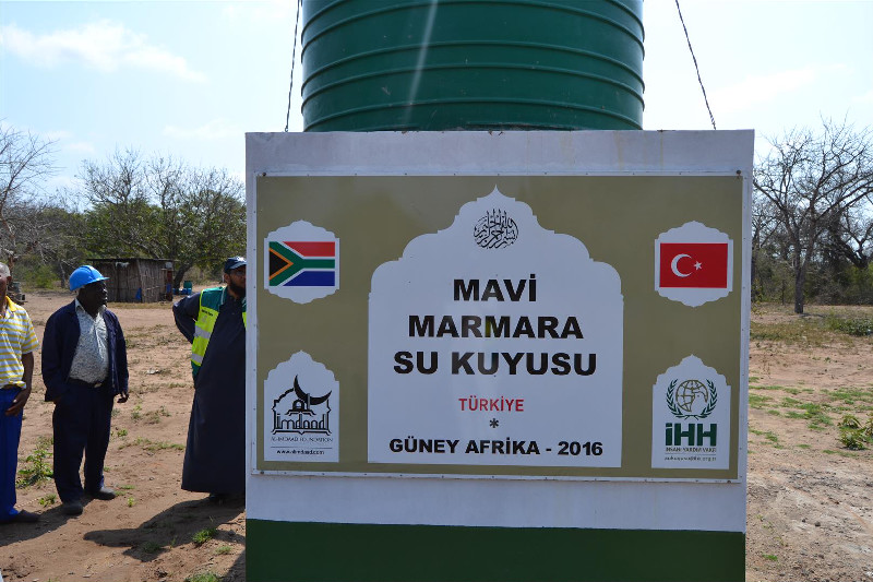 The fourth borehole, also sponsored by iHH is dedicated to the Mavi Marmara and is located in the Mboniseni area